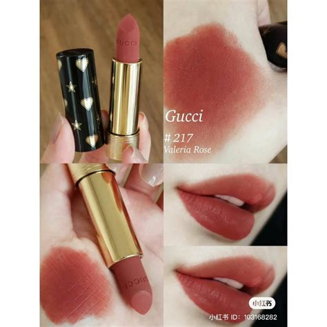 gucci valeria rose lipstick|Gucci 217 valeria lipstick.